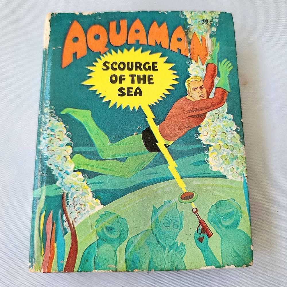 Vintage 1968 Aquaman Scourge of The Sea Big Little Book #2017 Whitman Hardcover